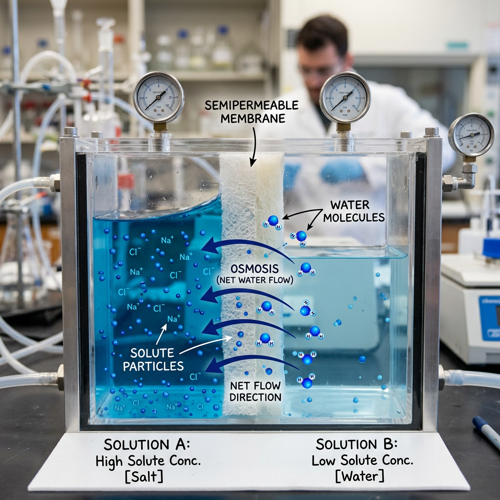 Osmosis as a Semipermeable Membrane Transport System (Why Water Moves Across Biological Barriers)